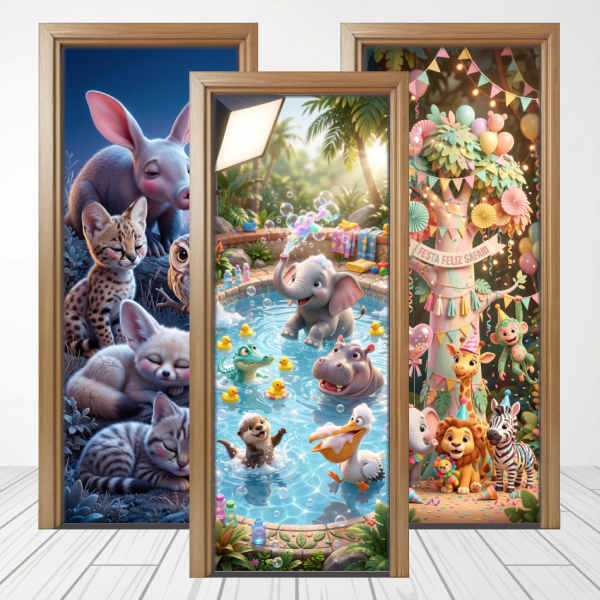CAPA PAINEL PORTA SAFARI | TECIDO PREMIUM | VÁRIOS MODELOS - 85cm x 2.10M