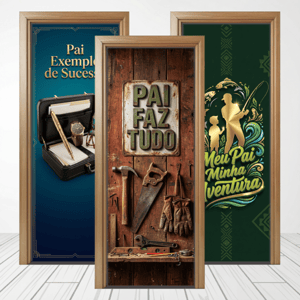 CAPA PAINEL PORTA DIA DOS PAIS | TECIDO PREMIUM | VÁRIOS MODELOS - 85cm x 2.10M