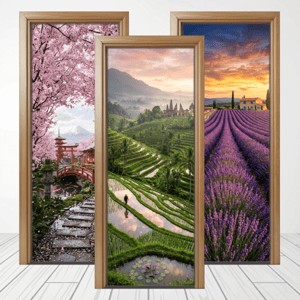 CAPA PAINEL PORTA PAISAGENS | TECIDO PREMIUM | VÁRIOS MODELOS - 85cm x 2.10M