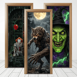 CAPA PAINEL PORTA HALLOWEEN | TECIDO PREMIUM | VÁRIOS MODELOS - 85cm x 2.10M