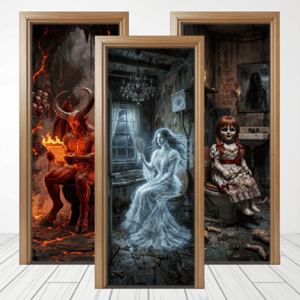 CAPA PAINEL PORTA HALLOWEEN | TECIDO PREMIUM | VÁRIOS MODELOS - 85cm x 2.10M