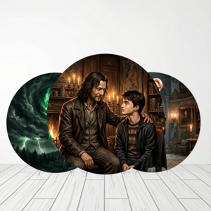 CAPA PAINEL REDONDO HARRY POTTER | TECIDO PREMIUM | VÁRIOS MODELOS - 1.50X1.50M E 50X50CM