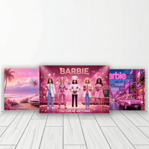 CAPA FUNDO FOTOGRÁFICO HORIZONTAL BARBIE | TECIDO PREMIUM | VÁRIOS MODELOS - 1.50X2.20CM