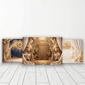 CAPA FUNDO FOTOGRÁFICO HORIZONTAL ANO NOVO | TECIDO PREMIUM | VÁRIOS MODELOS - 1.50X2.20CM