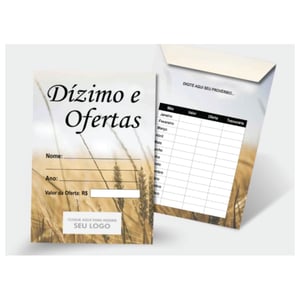 Envelopes (DÍZIMO E OFERTAS) 11X17 CM 4/0 COR EM PAPEL OFF SET 120G PAPEL OFF SET 120G 11x17 4/0   