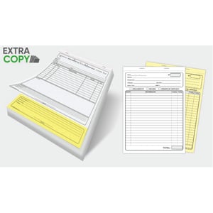 Bloco 21x23 cm 1/0 cor 50x2 vias PAPEL EXTRACOPY PAPEL EXTRACOPY 21x23 1/0  PAPEL EXTRACOPY 