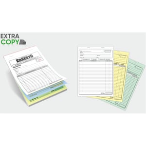 Bloco 10x15 cm 1/0 cor 25x3 vias PAPEL EXTRACOPY PAPEL EXTRACOPY 10x15 1/0  PAPEL EXTRACOPY 