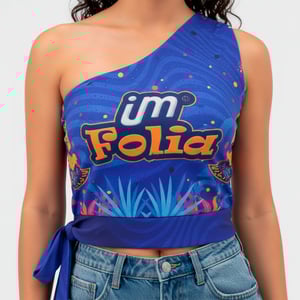 Abadá Personalizado Tecido Aerodry Feminino um Ombro    