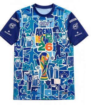CAMISA MANGA CURTA ESTAMPA SUBLIMAÇÃO TOTAL - MALHA HELANQUINHA MALHA HELANQUINHA MODELAGEM UNIDOIS SUBLIMAÇÃO TOTAL FRENTE COSTA E MANGAS  COSTURA UNIDOIS ETIQUETA UNIDOIS