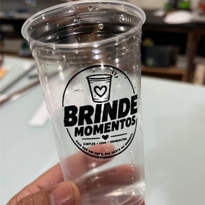 Kit 50 copos descartavel transparente personalizados
