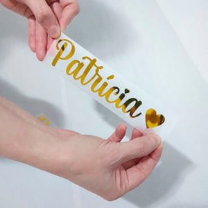 Adesivo Dourado recorte Vinil adesivo impresso e mascara para aplicação a escolher Colorido  Sem acabamento 