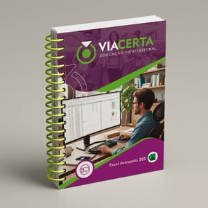 Excel Avançado 365 Capa em Triplex 300g - Miolo em Sulfite 90g 15X21 cm Colorido Capa com BOPP Brilho Espiral 