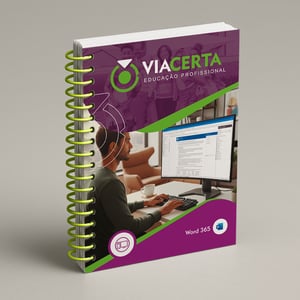 Word 365 Capa em Triplex 300g - Miolo em Sulfite 90g 15X21 cm Colorido Capa com BOPP Brilho Espiral 
