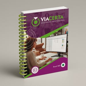 Excel 365 Capa em Triplex 300g - Miolo em Sulfite 90g 15X21 cm Colorido Capa com BOPP Brilho Espiral 