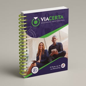 O Poder da IA no Marketing Capa em Triplex 300g - Miolo em Sulfite 90g 15X21 cm Colorido Capa com BOPP Brilho Espiral 