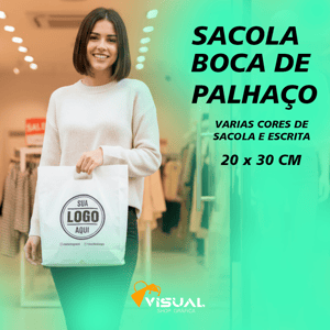 SACOLA BOCA DE PALHAÇO 20X30 CM