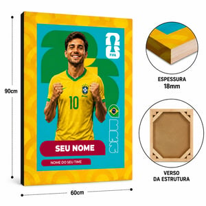 Quadro Figurinha Copa do Mundo 2026