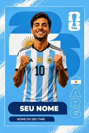 Quadro Figurinha Copa do Mundo 2026