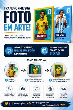 Quadro Figurinha Copa do Mundo 2026
