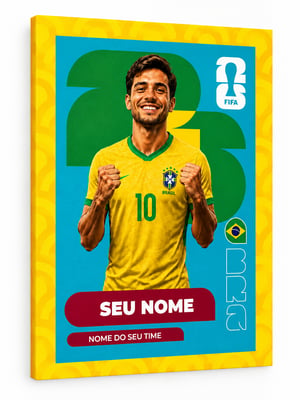 Quadro Figurinha Copa do Mundo 2026