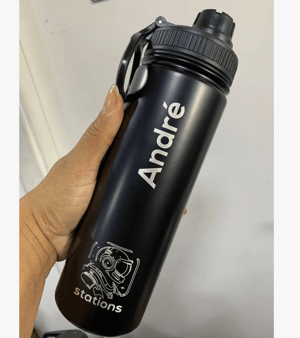 Garrafa Térmica 800ml com Alça - Preta - Personalizada