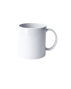 Caneca De Polímero Branca Personalizada 330ml