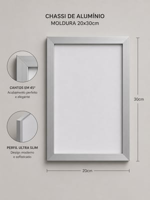 Quadro personalizado com sua foto - A3 - Aluminio resinado com chassi efeito galeria de arte