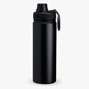 Garrafa Térmica 800ml com Alça - Preta - Personalizada Metal     