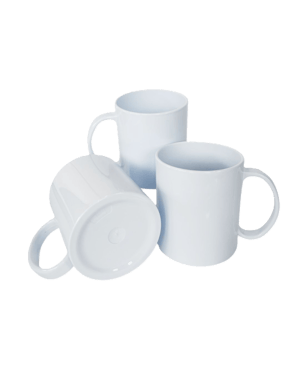 Caneca De Polímero Branca Personalizada 330ml Porcelana  Branca Sublimação  