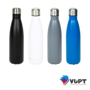 Garrafa Térmica de Aço Inox Estilo Cola 500ml Personalizada Metal Inox     