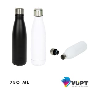 Garrafa Térmica de Aço Inox Estilo Cola 750ml Personalizada Metal Inox     
