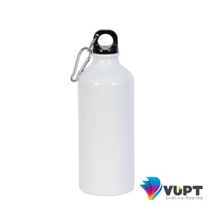 Garrafa de Alumínio Tampa Mosquetão 600ml Personalizada Alumínio     