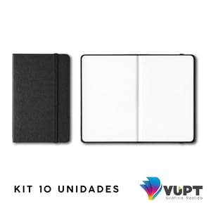 Caderneta Pequena Moleskine 9x14cm Personalizada  - kit 10 unidades      