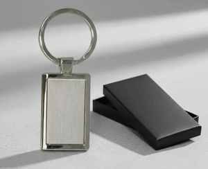 Chaveiro Metal Retangular Metal 8 x 3,4 cm    