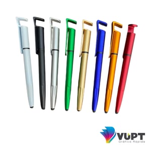 Caneta Lisa com Ponteira Touch Personalizada Plástico  Laser /  DTF UV   