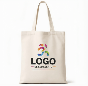 Bolsas Sacolas Ecobag 40x40cm Algodão Cru 190g Personalizada  40x40cm Impressão DTF 13,5 x 13,5 cm   