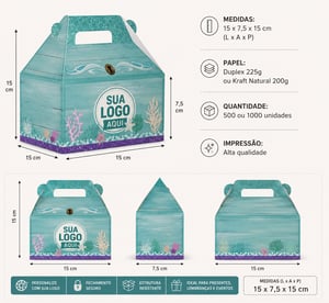 Caixa MALETA Duplex, triplex e kraft 15 X 7,5 X 15 CM 4x0, 2x0 ,1x0  cortes especiais IMAGEM ILUSTRATIVA
