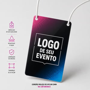 Crachá / Credencial Personalizado - 50 unidades Laminado 125 micras 10x14cm 4x0 cor   