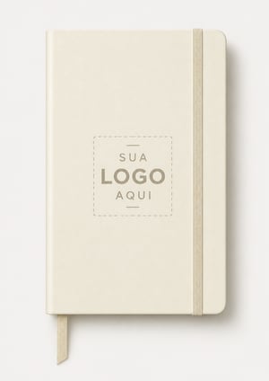 Moleskine - Capa dura cartonada - 14x20cm - Personalizada - 80 folhas - 1x1 cor  - 10 unidades      