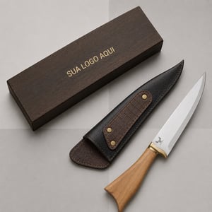 FACA CAMPEIRA PREMIUM AÇO INOX  COM ALTO TEOR DE CARBONO - RAMIN - 9 Pol + caixa acartonada      