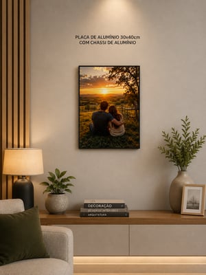 Quadro personalizado com sua foto - A3 - Aluminio resinado com chassi efeito galeria de arte