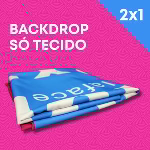 BACKDROP TECIDO DUPLA-FACE 2000x1000mm TECIDO OXFORD HD RETANGULAR IMPRESSÃO ULTRA-HD EPSON 4 X 4 CORES DUPLA-FACE FRETE GRÁTIS NAS COMPRAS ACIMA DE 100,00, CONSULTE AS REGIÕES.