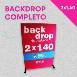 BACKDROP DUPLA-FACE 2000x1400mm TECIDO OXFORD HD 4 X 4 CORES DUPLA-FACE RETANGULAR DE ALUMÍNIO IMPRESSÃO ULTRA-HD EPSON TUBOS DE ALUMÍNIO DESMONTÁVEL  FRETE GRÁTIS NAS COMPRAS ACIMA DE 100,00, CONSULTE AS REGIÕES.