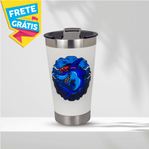 COPO TÉRMICO AÇO INOX 171MM x 91MM 4 CORES + BRANCO + VERNIZ ULTRA HD ADESIVO DTF UV 500 ML / COM OU SEM ESTAMPA FRETE GRÁTIS NAS COMPRAS ACIMA DE 100,00, CONSULTE AS REGIÕES.