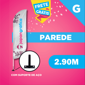 Wind Banner PAREDE (G) TECIDO TECNOSPORT 100% SINTÉTICO 2.90M X 0.65M DUPLA-FACE | IMPRESSÃO ULTRA-HD EPSON ESTRUTURA DE ALUMÍNIO DESMONTÁVEL EmbalagemFACA | PENA | VELA | ÂNGULO / SUPORTE DE AÇO FRETE GRÁTIS NAS COMPRAS ACIMA DE 100,00, CONSULTE AS REGIÕES.