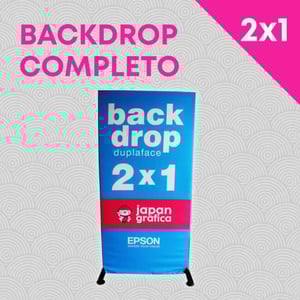 BACKDROP DUPLA-FACE 2000x1000mm TECIDO OXFORD HD 4 X 4 CORES DUPLA-FACE RETANGULAR DE ALUMÍNIO IMPRESSÃO ULTRA-HD EPSON TUBOS DE ALUMÍNIO DESMONTÁVEL  FRETE GRÁTIS NAS COMPRAS ACIMA DE 100,00, CONSULTE AS REGIÕES.