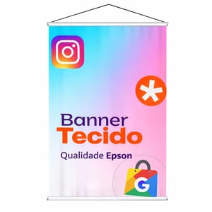 Banner de Tecido TECIDO FIBRA SINTÉTICA DTEX 180GR LARGURA 100CM IMPRESSÃO ULTRA-HD QUALIDADE EPSON BASTÃO E CORDÃO / TINTA ORIGINAL MADE IN JAPAN FRETE GRÁTIS NAS COMPRAS ACIMA DE 100,00, CONSULTE AS REGIÕES.