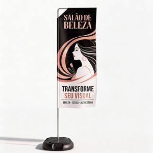 Wind Banner Full (M) Personalizado Base Titan Black Modelo Maleta com Alça 2.70m x 0.65m Dupla-Face | Impressão Ultra-HD Tecido TecnoSport 100% Sintético RETANGULAR / Estrutura de Alumínio Desmontável FRETE GRÁTIS NAS COMPRAS ACIMA DE 100,00, CONSULTE AS REGIÕES.