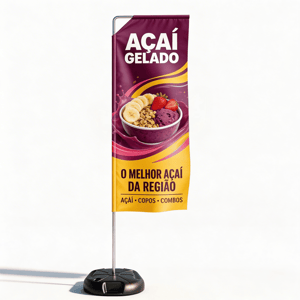 Wind Banner Full (P) Personalizado Base Titan Black Modelo Maleta com Alça 2.15m x 0.65m Dupla-Face | Impressão Ultra-HD Tecido TecnoSport 100% Sintético RETANGULAR / Estrutura de Alumínio Desmontável FRETE GRÁTIS NAS COMPRAS ACIMA DE 100,00, CONSULTE AS REGIÕES.