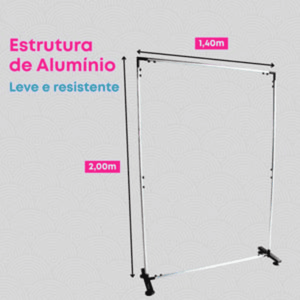 Backdrop com Estrutura de Alumínio 2000x1000mm